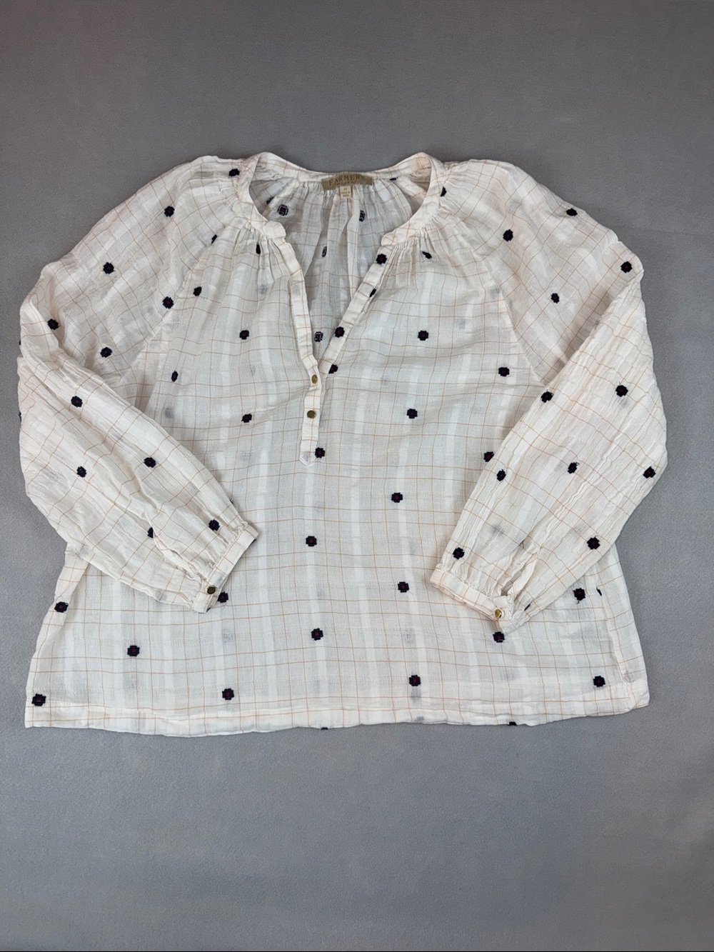 Farmers Market Boho Peasant Blouse Size M